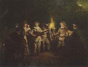 Jean antoine Watteau, Die italienische Komodie